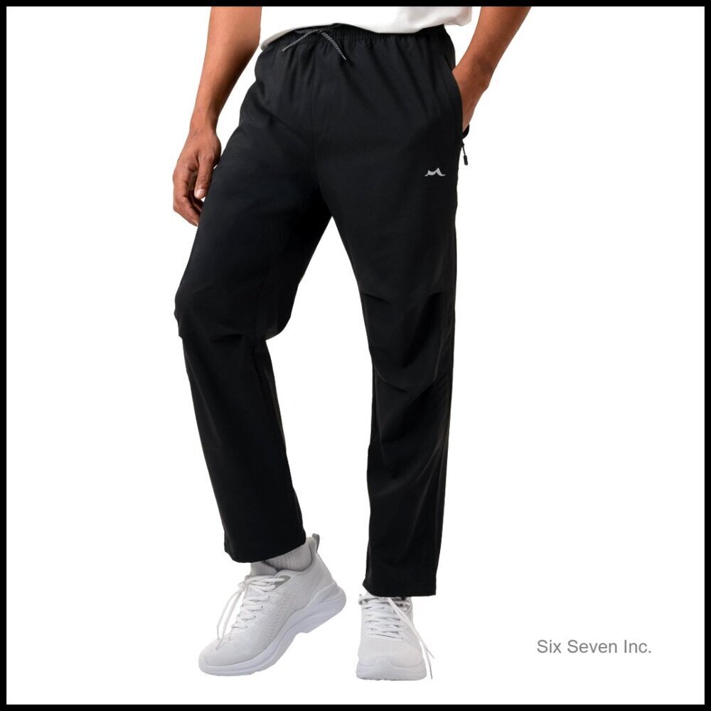 Men's Athletic Joggers with Zipper Pockets 4-Way Stretch Quick Dry Lightweight